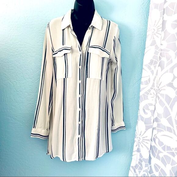 Forever21 striped tunic/blouse Size small - Picture 1 of 12